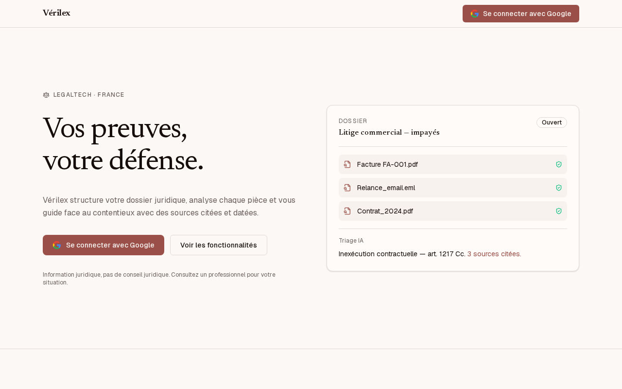 Vérilex screenshot