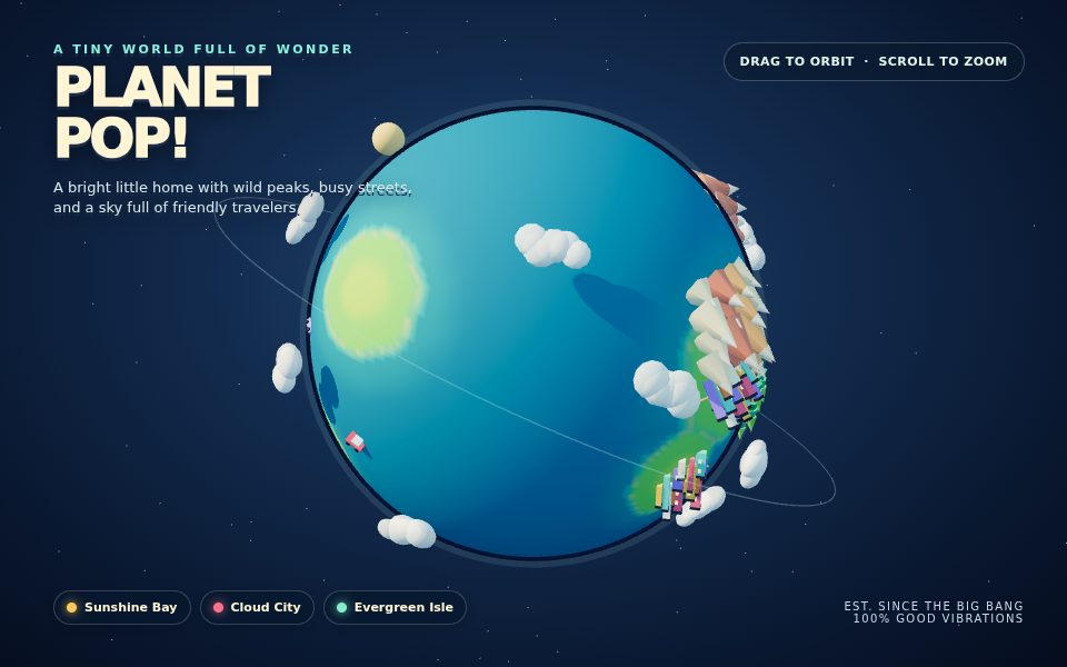 Luna planet at rest
