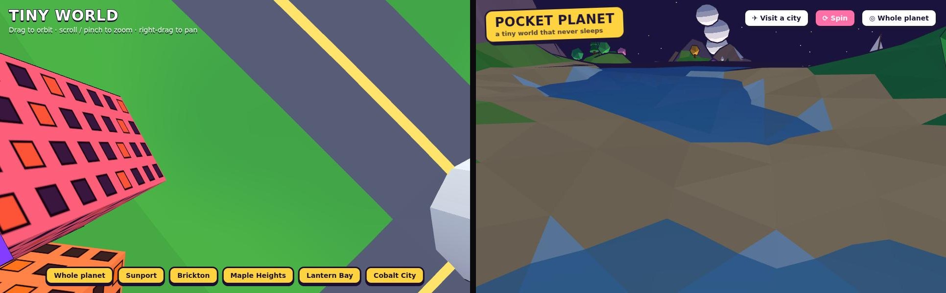 both planets zoomed in