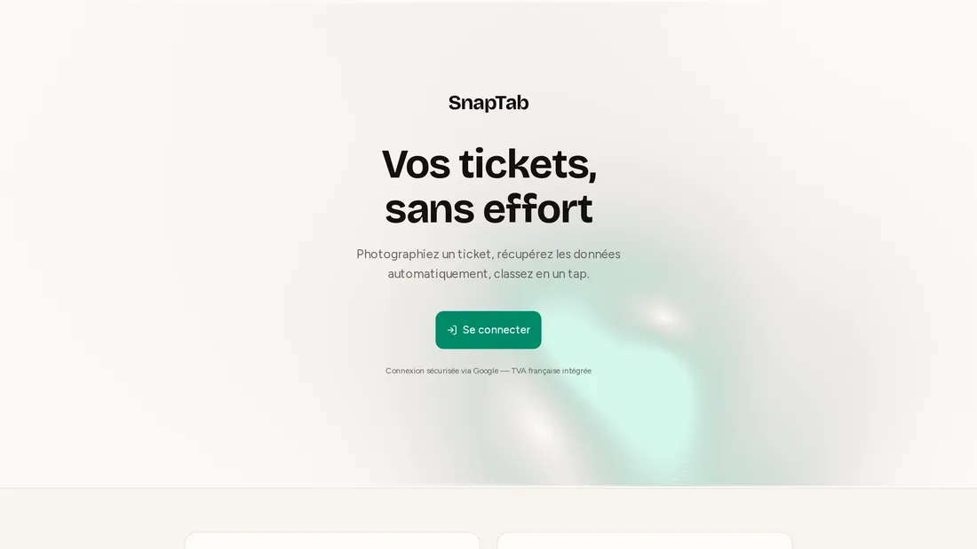 SnapTab — receipt scanning and expense tracking built with OhMyUnicorn Forge